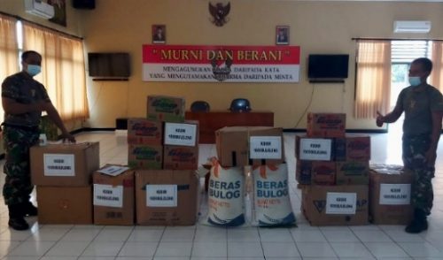 Peduli Bencana NTT, Korem 163/Wira Satya dan Jajaran Kumpulkan Paket Bantuan Kemanusiaan