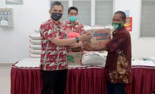 Kegiatan Rutin Tiap Tahun, Dinsos Boyolali Serahkan Bantuan Sembako untuk ODKB
