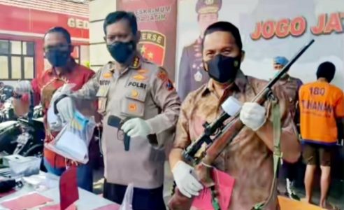 Subdit Jatanras Ditreskrimum Polda Jatim Berhasil Amankan Perakit Senpi Ilegal