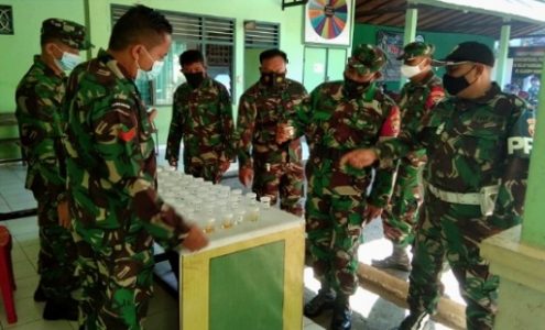 BNNP Bali Sosialisasi P4GN dan Gelar Tes Urine di Kodim 1619/Tabanan
