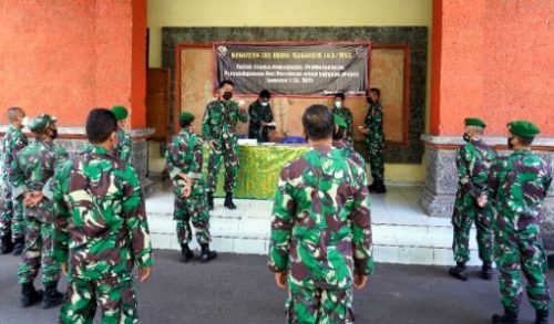 Sosialisasi P4GN Semester I dan Tes Urine bagi Personel Makorem 163/Wira Satya