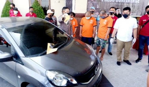 Curi Mobil Brio, Tiga Orang Tersangka Diancam Hukuman 7 Tahun Penjara