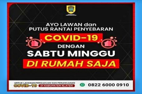 Diskominfo Klaten Ajak Warga Nikmati Liburan Akhir Pekan di Rumah Saja