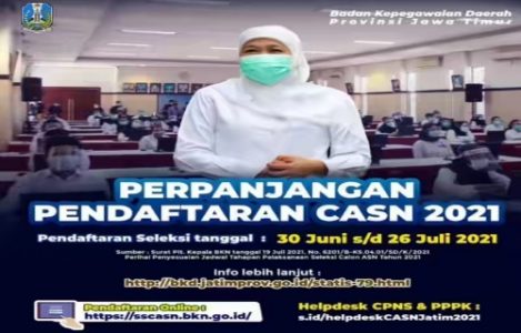 Gubernur Jatim: Pendaftaran CPNS 2021 Diperpanjang hingga 21 Juli
