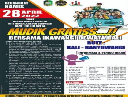 Pemkab Banyuwangi Gandeng Ikawangi Dewata Fasilitasi Mudik Gratis di Banyuwangi