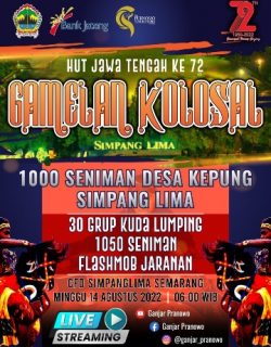 Peringatan HUT ke-72 Provinsi Jateng, “Besok” Ribuan Seniman Desa Kepung Simpang Lima