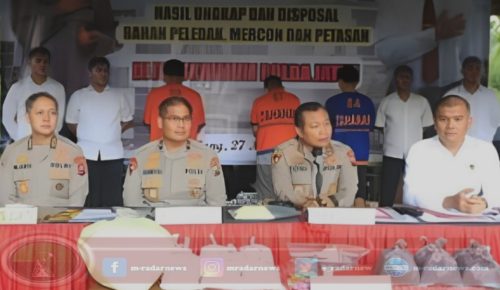 Subdit I Kamneg Ditreskrimum Polda Jatim Berhasil Ungkap Penjual Bahan Peledak Petasan Seberat 231 Kg