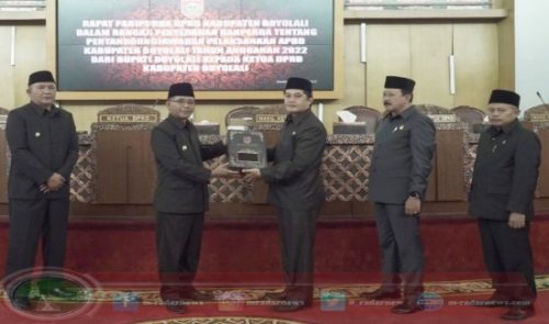 Rapat Paripurna, Bupati Boyolali Sampaikan Ranperda tentang Pertanggungjawaban Pelaksanaan APBD TA 2022
