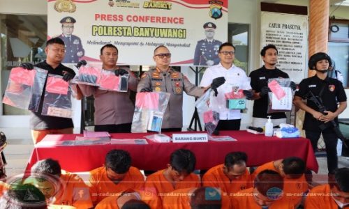 Operasi Sikat Semeru 2023, Polresta Banyuwangi Berhasil Tangkap 65 Pelaku Kejahatan di Banyuwangi