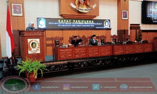 Fraksi-Fraksi DPRD Banyuwangi Sampaikan Pandangan Umum Atas Raperda Pertanggungjawaban Pelaksanaan APBD 2022 di Banyuwangi