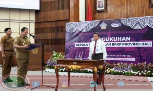 Pj. Mahendra Jaya Kukuhkan Heru Tarsila sebagai Kepala Perwakilan BPKP Perwakilan Bali