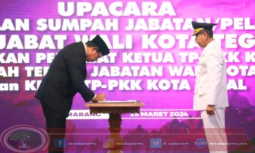 Dadang Dilantik sebagai Penjabat Wali Kota Tegal, Pj Gubernur Jateng Ajak Sukseskan Arus Mudik Balik