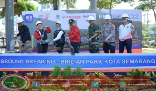 Groundbreaking Taman Brillian Park di Simpang Eka Karya, Mbak Ita Harap jadi Ikon Baru RTH di Kota Semarang