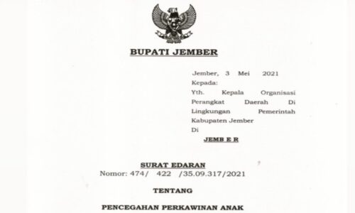 Kabupaten Jember Terbitkan Surat Edaran Tekan Angka Perkawinan Anak di Jember