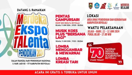 Disdikbud Boyolali Akan Gelar inovasi Pendidikan se-Kabupaten Boyolali “Merdeka Ekspo Talenta 2024”