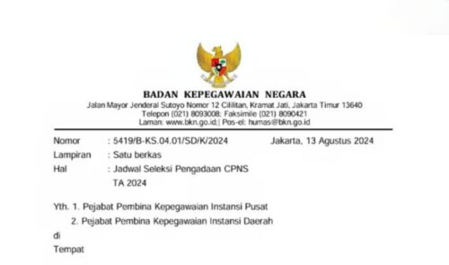 Pemerintah Buka Pendaftaran Seleksi CPNS pada 20 Agustus 2024, Ini Jadwal Tahapannya