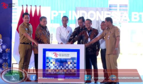Presiden Jokowi Resmikan Pabrik Bahan Anoda Baterai Litium PT Indonesia BTR New Energy Material di KEK Kendal