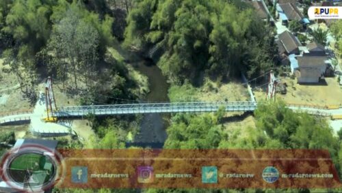 BBPJN Jawa Timur-Bali Selesaikan Pembangunan Jembatan Gantung di Desa Tegalsari Ponorogo