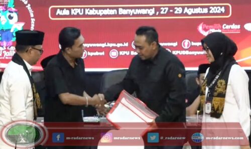 Resmi, Ipuk-Mujiono Mendaftar ke KPU sebagai Bakal Calon Bupati-Wakil Bupati Banyuwangi pada Pilkada 2024 di Banyuwangi