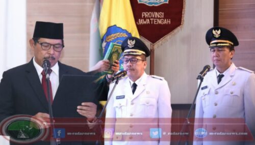 Lantik Pj. Bupati Brebes dan Banyumas, Pj. Gubernur Jateng Ingatkan Jaga Kondusivitas Jelang Pilkada Hingga Antisipasi Bencana
