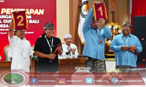Sah! KPU Tetapkan Nomor Urut Dua Paslon Gubernur dan Wakil Gubernur Bali 2024