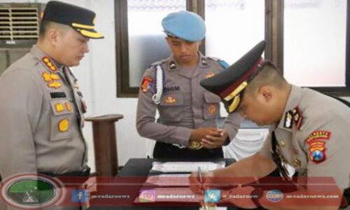 Pimpin Upacara Sertijab, Ini Pesan Kapolresta Banyuwangi kepada Kasat Lantas yang Baru di Banyuwangi