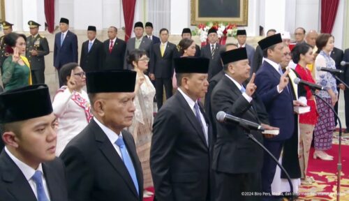 Presiden Prabowo Resmi Lantik Seskab dan Wamen Kabinet Merah Putih Periode 2024-2029