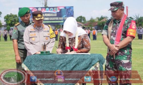 Bupati Sri Mulyani Resmi Buka TMMD Sengkuyang IV di Desa Pakisan, Kecamatan Cawas