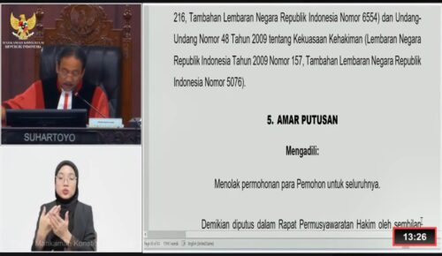 MK Tolak Uji Konstitusionalitas Kotak Kosong dalam Pilkada