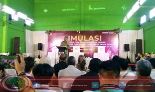 KPU Klaten Gelar Simulasi Pemungutan dan Penghitungan Suara Pilkada 2024