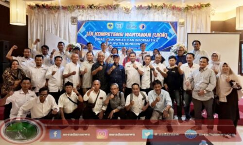 Diskominfo dan SMSI Bondowoso Gelar UKW, 21 Wartawan Dinyatakan Lulus dan Berkompetensi