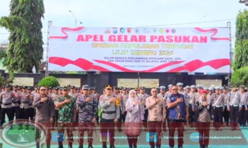 Jelang Nataru, Polresta Banyuwangi Gelar Apel Operasi Lilin Semeru 2024 di Banyuwangi