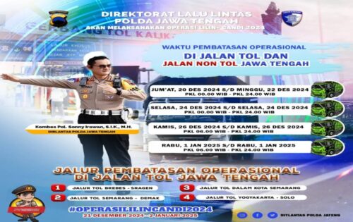 Ditlantas Polda Jateng Batasi Operasional Kendaraan Angkutan Barang Selama Libur Nataru, Ini Waktu dan Lokasinya