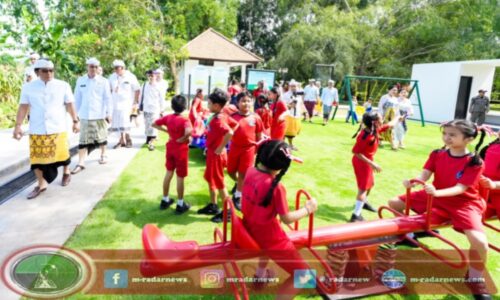 Sebagai Sarana Olahraga dan Edukasi, Bupati Giri Prasta Resmikan Taman Bermain Ramah Anak “Mangupura” Badung