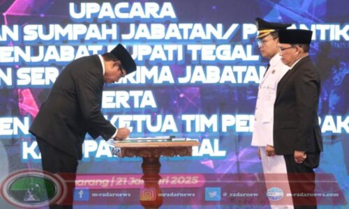 Amir Makhmud Resmi Dilantik sebagai Pj Bupati Tegal, Nana: Lanjutkan Capaian Positif dan Jaga Sinergitas