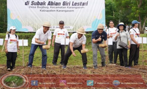 Dukung Swasembada Pangan, Pj Gubernur Bali Bersama Masyarakat Desa Bugbug Lakukan Gerakan Tanam Padi Gogo