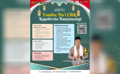 Lomba Da’i Cilik Kapolresta Banyuwangi, Sambut Bulan Suci Ramadhan 1446 H di Banyuwangi