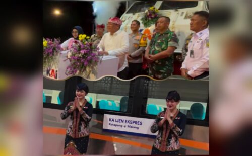 Resmi, KA Ijen Ekspres Rute Banyuwangi-Malang Mulai Beroperasi di Banyuwangi