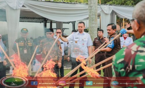 Komitmen Berantas Narkotika dan Miras, Plh Bupati Klaten Musnahkan Barang Rampasan Perkara Inkrah