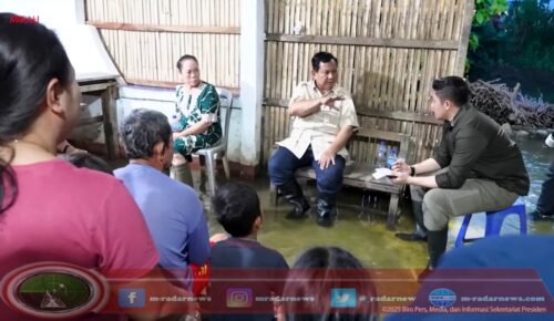 Presiden Prabowo Tinjau Kondisi Warga Terdampak Banjir di Bekasi