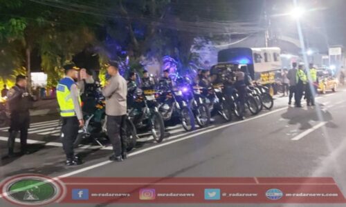 Cegah Gangguan Kamtibmas Selama Ramadan, Polresta Banyuwangi Kembali Gelar Patroli Skala Besar di Banyuwangi