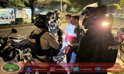Jaga Keamanan dan Ketertiban, Patroli Perintis Presisi Polresta Banyuwangi Bubarkan Aksi Balap Liar di Banyuwangi