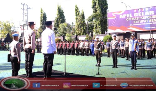 Jelang Idul Fitri 1446 H, Polresta Banyuwangi Gelar Apel Pasukan Operasi Ketupat Semeru 2025 di Banyuwangi