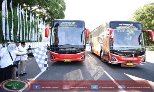 Lepas Ratusan Peserta Mudik Balik Gratis, Wabup Mujiono: Semoga Selamat Sampai Tujuan di Banyuwangi
