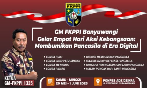 GM FKPPI Banyuwangi Gelar Aksi Kebangsaan, Membumikan Pancasila di Era Digital di Banyuwangi