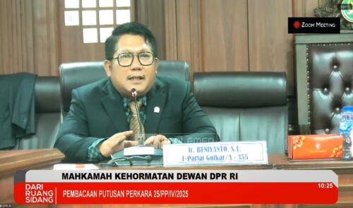 Langgar Kode Etik, MKD DPR RI Jatuhkan Sanksi Teguran Keras Beniyanto Tak Boleh Ikut Pileg 2029