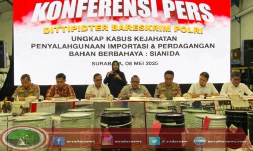 Polri Ungkap Perdagangan Ilegal Sianida di Surabaya dan Pasuruan