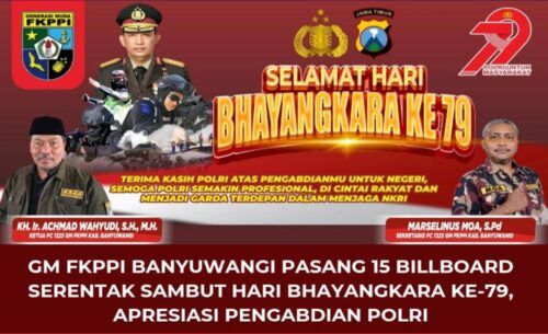 Apresiasi Pengabdian Polri, GM FKPPI Banyuwangi Tebar Pesan Moral Kebangsaan Jelang Hari Bhayangkara ke-79 di Banyuwangi