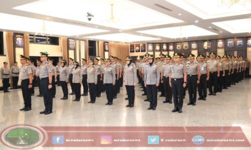 Polri Gelar Upacara Korps Raport Kenaikan Pangkat 3 Pati dan 87 Pamen