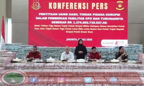 Kejagung Kembali Sita Rp1,3 Triliun Hasil Korupsi Ekspor CPO dari Dua Grup Korporasi